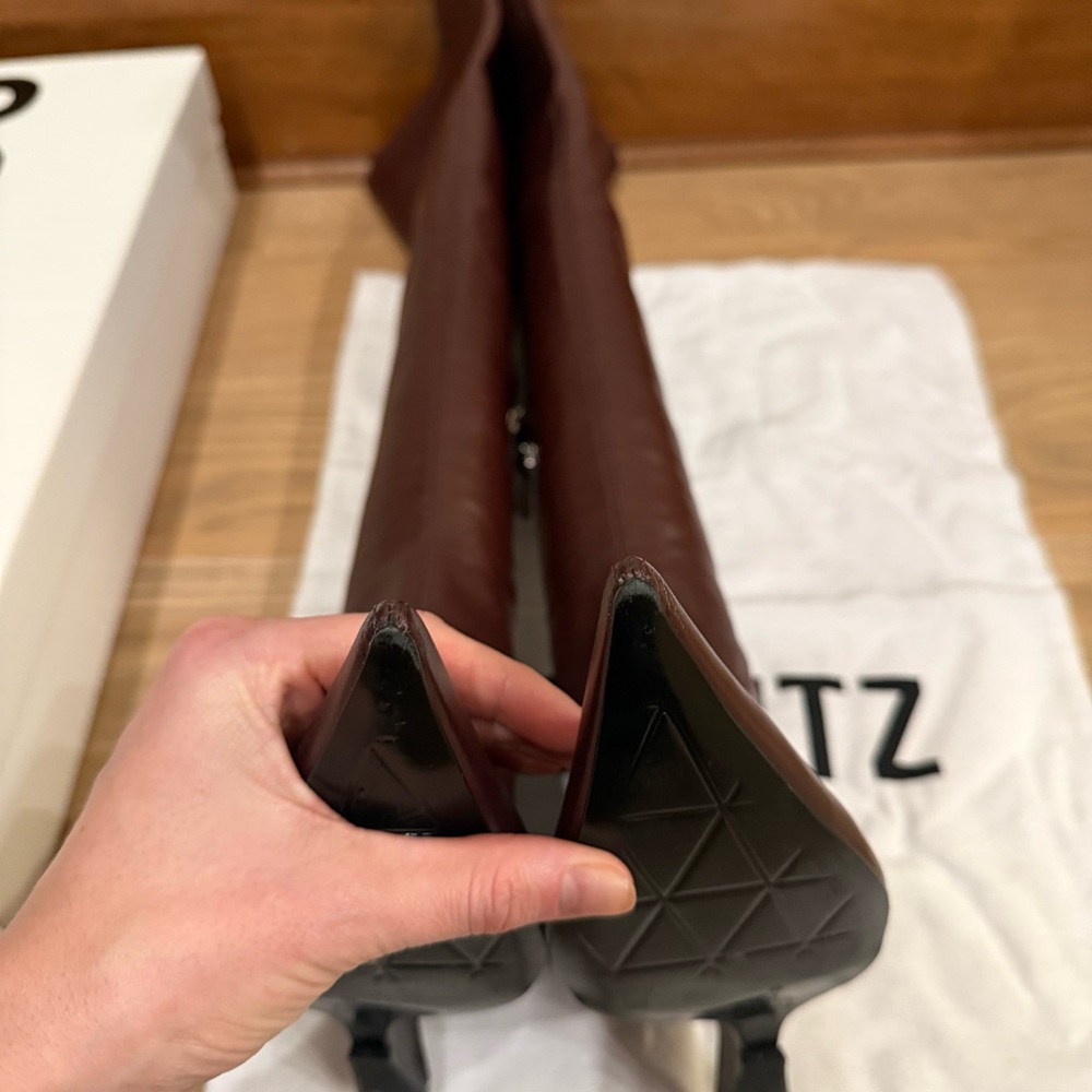 Sienna Over The Knee Cherry Wine Schutz Boots - Picture 4 of 13